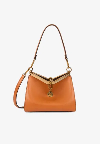 ETRO SMALL VELA LEATHER SHOULDER BAG