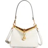 Etro Vela Mini Leather Shoulder Bag In Beige