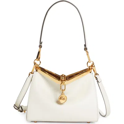 Etro Vela Mini Leather Shoulder Bag In Beige