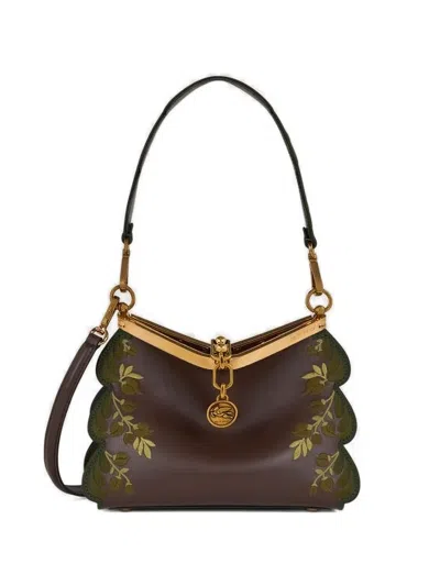 Etro Small Vela Mini Bag In Brown