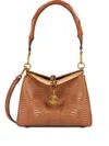 Etro Small Vela Shoulder Bag In Brown