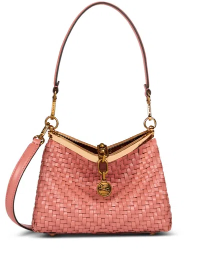 Etro Small Vela Shoulder Bag In Pink