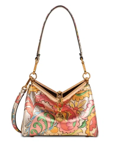 Etro Small Vela Shoulder Bag In Pink