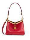 Etro Small Vela Leather Shoulder Bag In Red