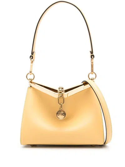 Etro Small Vela Shoulder Bag In Yellow