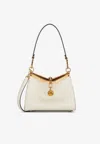 Etro Structured White Calf Leather Vela S Bag In White
