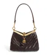 Etro Small Woven Vela Shoulder Bag In Brown