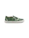 ETRO SNEAKERS WITH GREEN PAISLEY PRINT