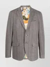 Etro Herringbone Tonal Striped Blazer In Gray