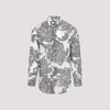 Etro Long-sleeved Soho Paisley Shirt In Stampa Fdo Bianco