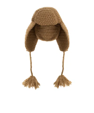 Etro Solid Color Knitted Hat In Brown