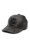 Etro Logo-embroidered Jacquard Cap In Black