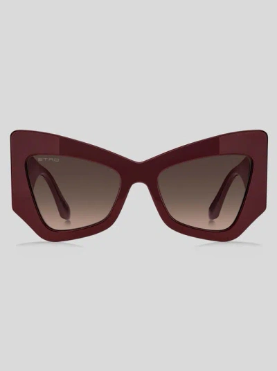 Etro Pegaso-motif Sunglasses In Bordeaux