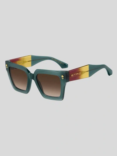 Etro , Sonnenbrille Colour Stripes, Damen, Grün In Green