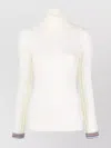 Etro Sophisticated Wool Blend Turtleneck Sweater In White