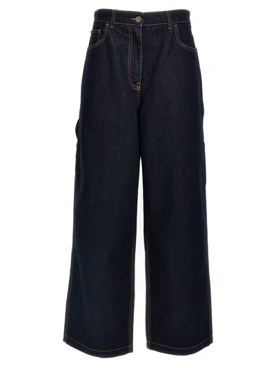 Etro Sparkling Cotton Denim Jeans In Blue
