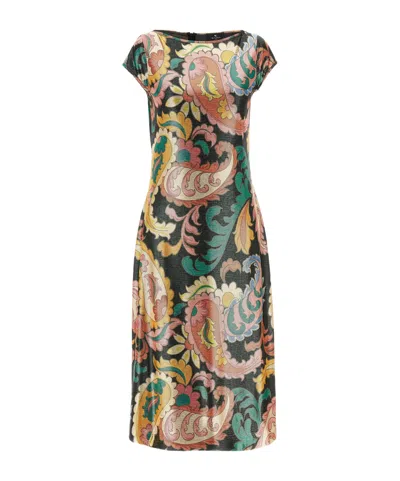 ETRO ETRO PAISLEY PRINTED CREWNECK DRESS