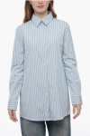 Etro Woman Shirt Light Blue Size 6 Cotton