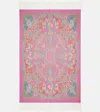 Etro Spugna Paisley Cotton Blanket In Rose