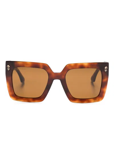 Etro Square-frame Sunglasses In Brown