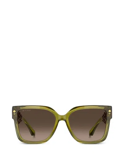 Etro Square-frame Sunglasses In Green