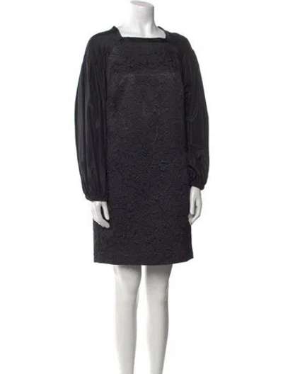 Pre-owned Etro Square Neckline Mini Dress In Black