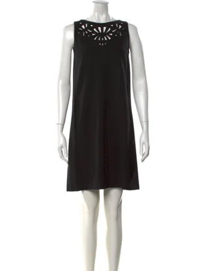 Pre-owned Etro Square Neckline Mini Dress In Black