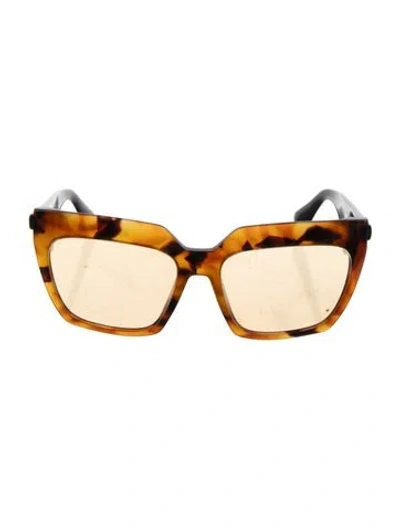 Pre-owned Etro Square Tinted Sunglasses In Brown