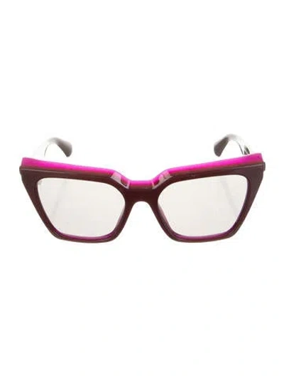 Pre-owned Etro Square Tinted Sunglasses In Purple