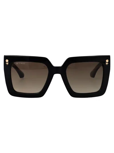 Etro Square-frame Sunglasses In Black