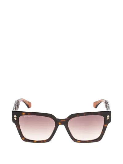 Etro Square-frame Sunglasses In Brown