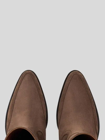 Etro , Stiefeletten Aus Veloursleder, Damen, Braun, Grösse 38 In Brown