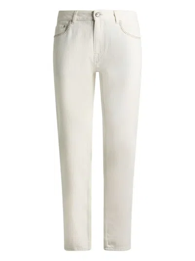 Etro Stitched-pocket Jeans In White
