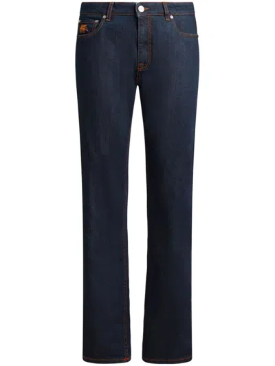 Etro Straight Blue Denim Jeans
