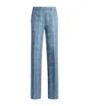 Etro Straight Casual Pants In Blue