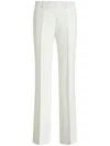 Etro Tailored White Trousers With Flared Hem In White
