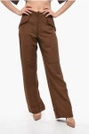 ETRO STRAIGHT FIT WOOL PANTS WITH BELT LOOPS
