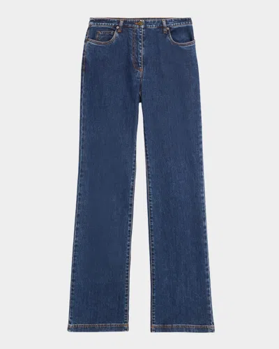 Etro Straight-leg Cotton Denim Jeans In Blue
