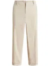 Etro Slim-fit Straight-leg Cotton-blend Gabardine Trousers In Neutrals