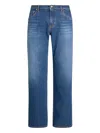 Etro Straight-leg Denim Trousers With Five Pockets In Blue
