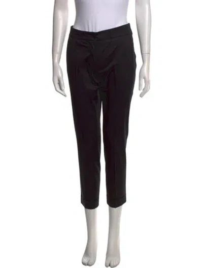 Pre-owned Etro Straight Leg Pants In Black