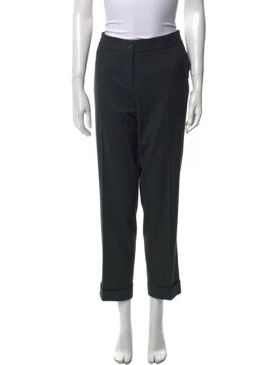 Pre-owned Etro Straight Leg Pants In Black