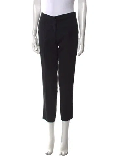 Pre-owned Etro Straight Leg Pants In Black