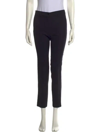 Pre-owned Etro Straight Leg Pants In Black