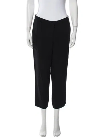 Pre-owned Etro Straight Leg Pants In Black
