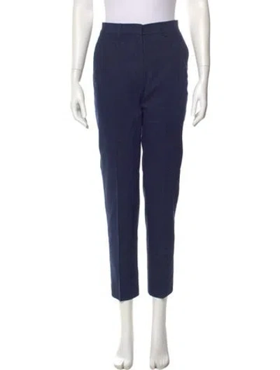 Pre-owned Etro Straight Leg Pants In Blue