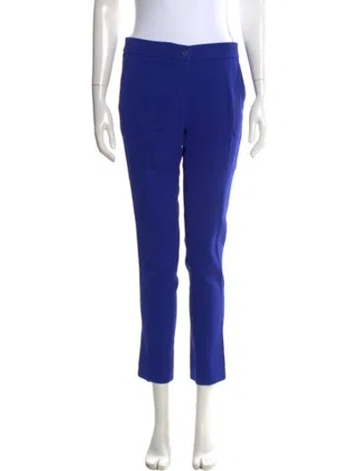 Pre-owned Etro Straight Leg Pants In Blue