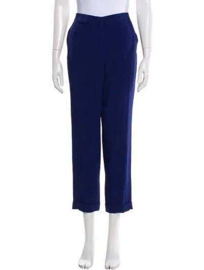 Pre-owned Etro Straight Leg Pants In Blue