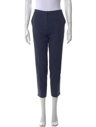 Pre-owned Etro Straight Leg Pants In Blue