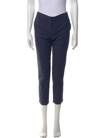 Pre-owned Etro Straight Leg Pants In Blue